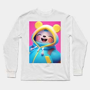 AKBLM - APPLE CHEEKS 赤い頬 KUMA | KAWAII SMILING ANIME CREATURE Long Sleeve T-Shirt